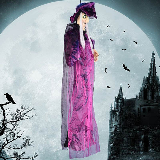 Halloween Voice-activated Horror Electric Witch Toy Ghost Festival Bar Outdoor Decorations Arrangement Props - Velora