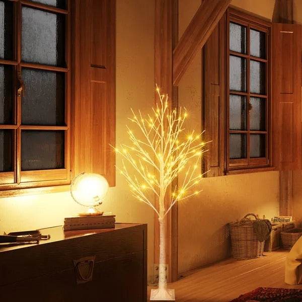 4FT Snowflake Christmas Tree With 48 LED Lamp Artificial Snowflake Pine Tree Home Decoration For Holiday - Velora