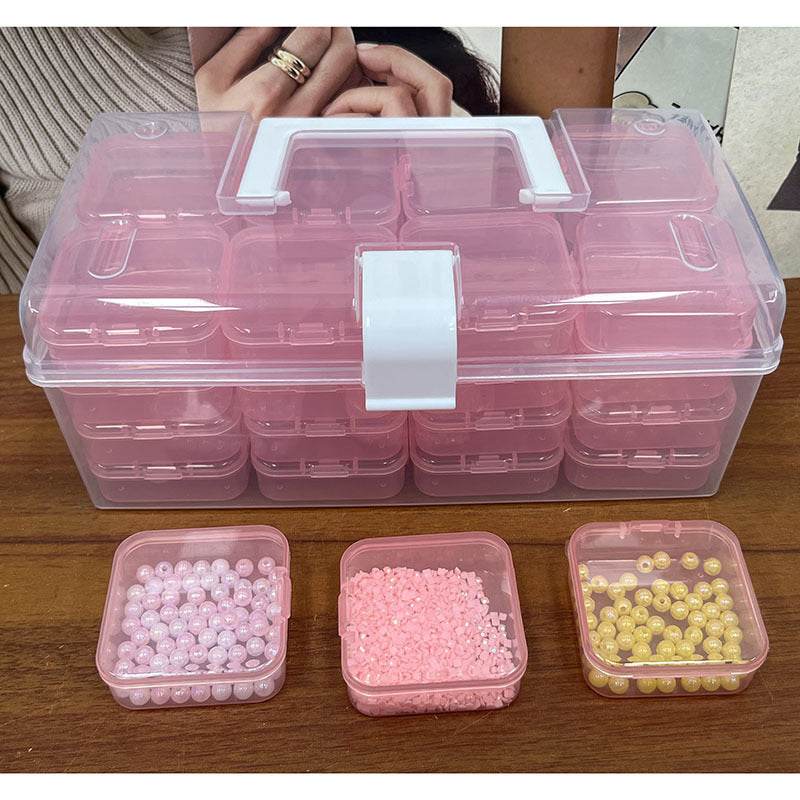 32-grid Transparent Plastic Storage Box Large Capacity Portable - Velora