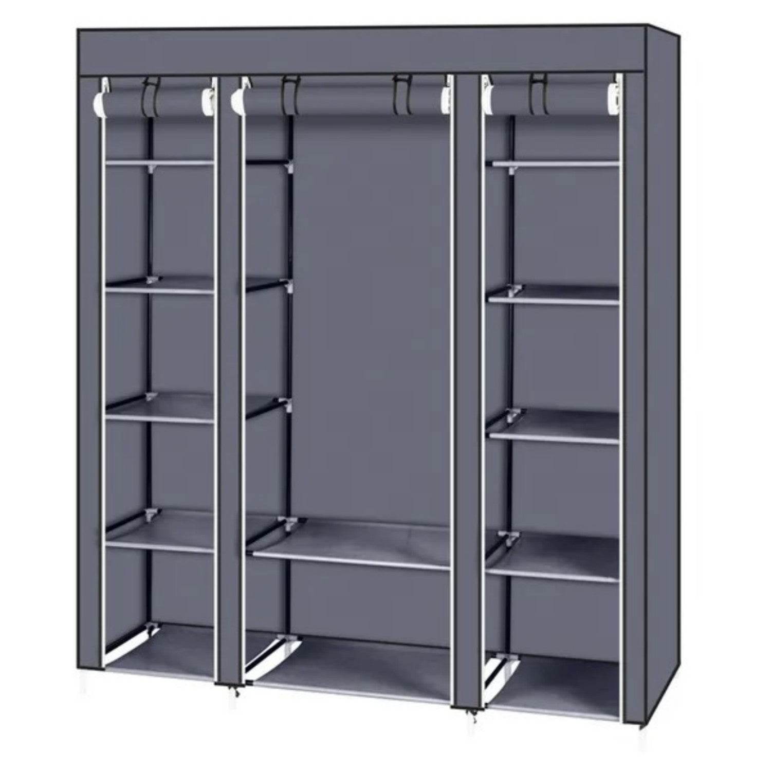 69 Portable Clothes Closet Wardrobe Storage Organizer With Non - Velora