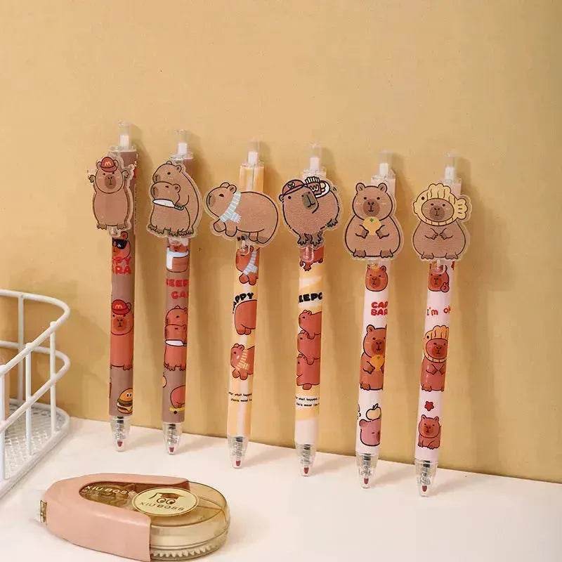 48 Pcs Cartoon Bear Acrylic Paster Pressing Pen School Supplies Gel Pen - Velora