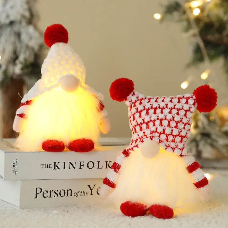 New Christmas Faceless Doll With Lights - Velora