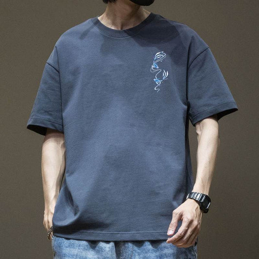 Men's American-style Retro Heavy Short-sleeved T-shirt - Velora