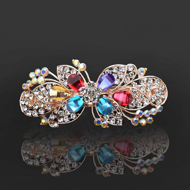 Rhinestone bow hair clip Accessories - Velora