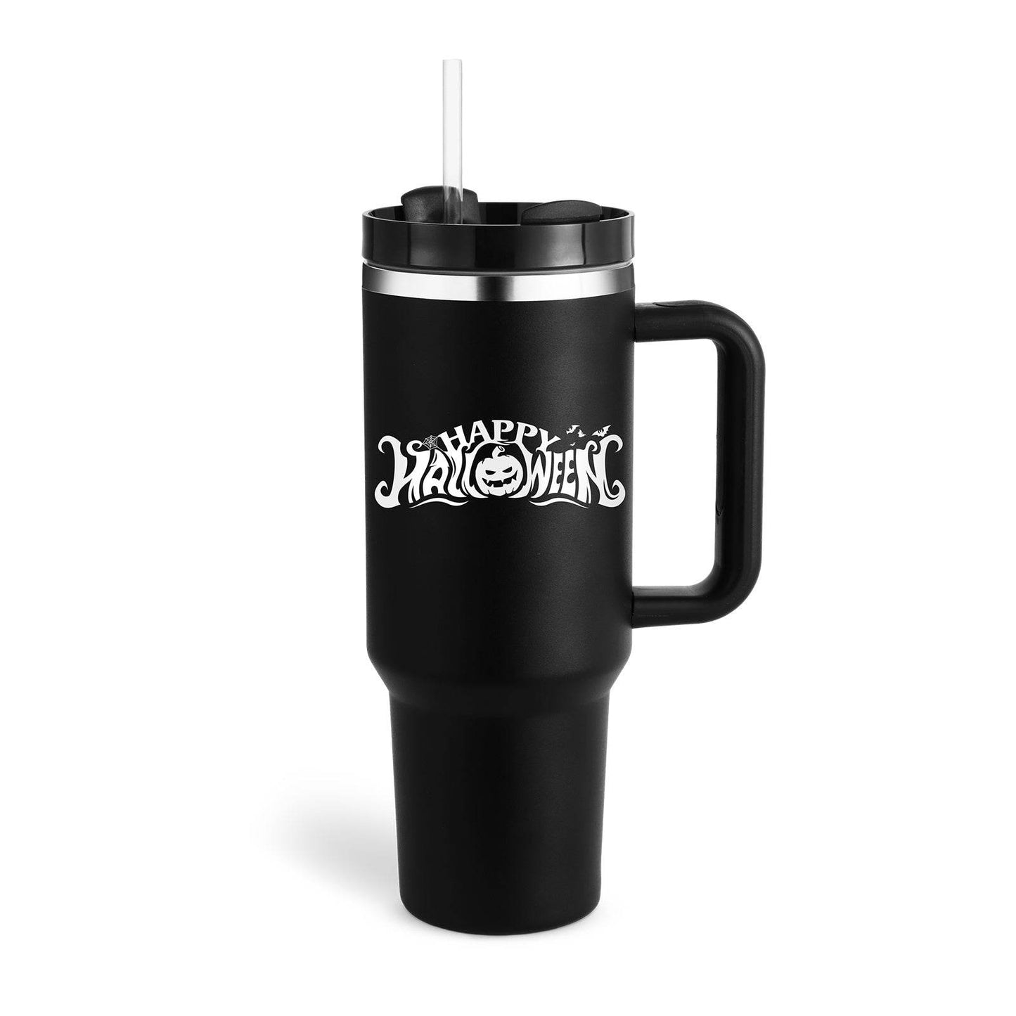 40 Oz Tumbler With Handle Straw Insulated, Stainless Steel Spill Proof Vacuum Coffee Cup Tumbler With Lid Tapered Mug Gifts For Valentine Lover Suitable For Car Gym Office Travel - Velora