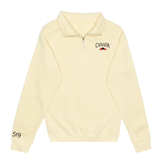 CANADA VARSITY EMBROIDERED 1/4 ZIP (UNISEX) - Velora