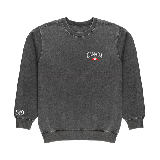 CANADA VARSITY EMBROIDERED VINTAGE CREW (UNISEX) - Velora