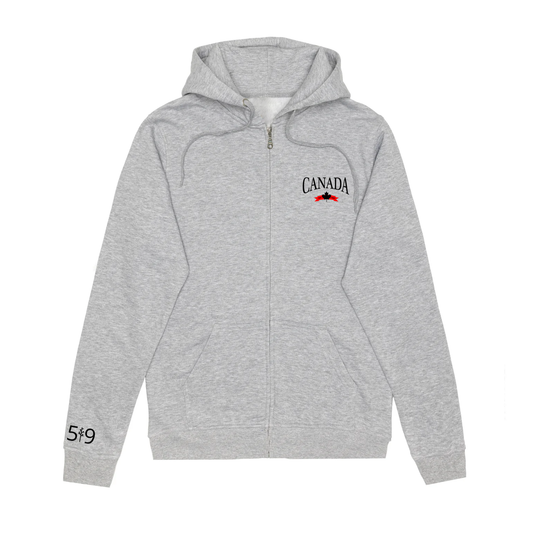 CANADA VARSITY EMBROIDERED ZIP-UP (UNISEX) - Velora