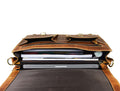 Cavendish Leather Office Bag - Caramel Brown - Velora Luxury Fashion