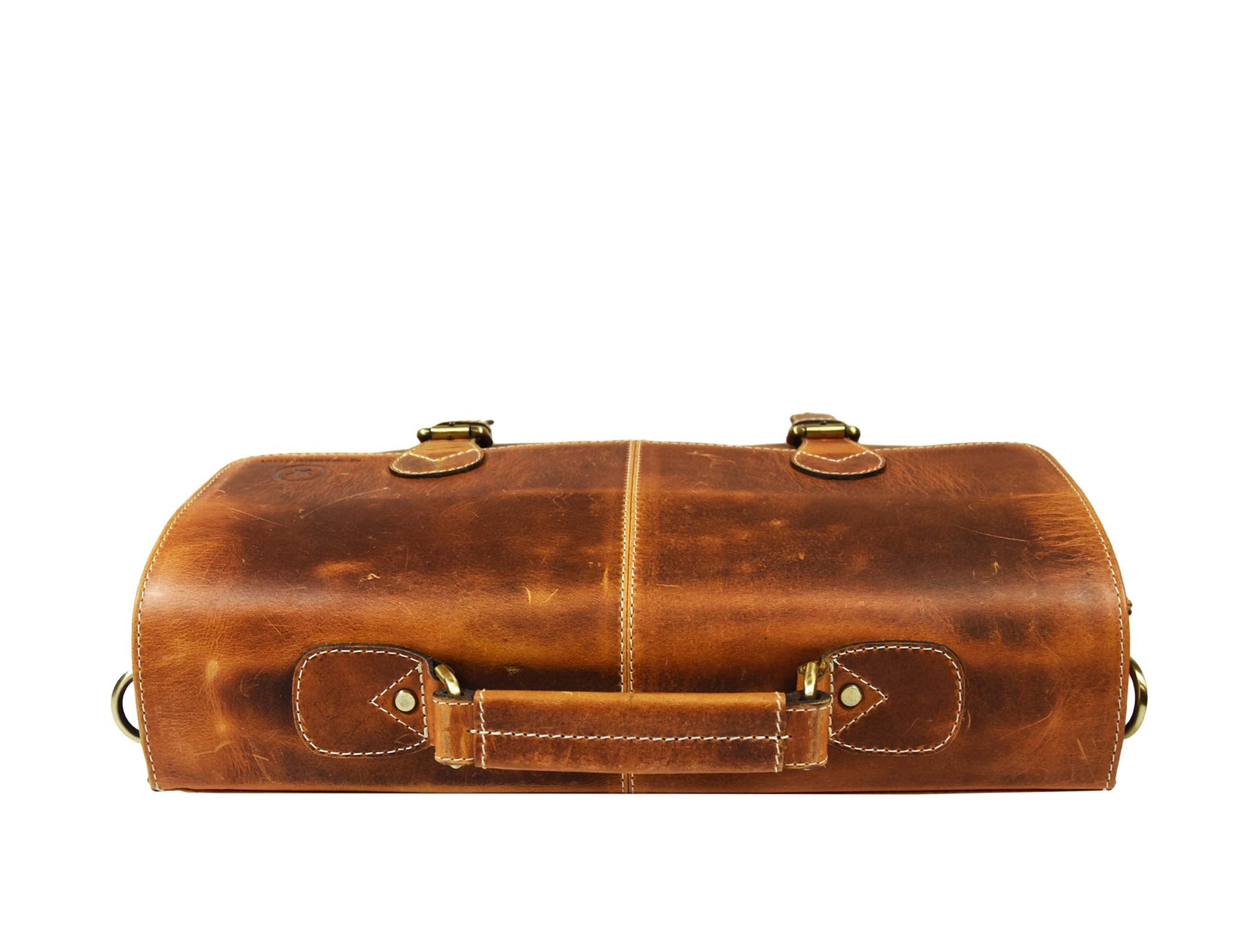 Cavendish Leather Office Bag - Caramel Brown - Velora Luxury Fashion