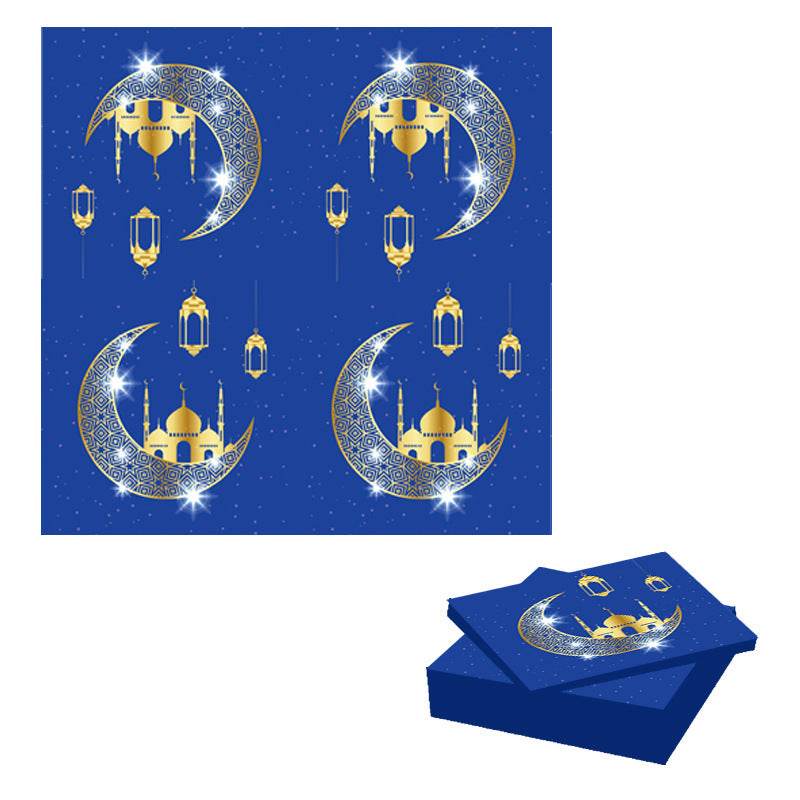 Eid Al-Fitr EID Mubarak party decor Set Supplies Scene Layout Theme Paper Plate Paper Cup - Velora