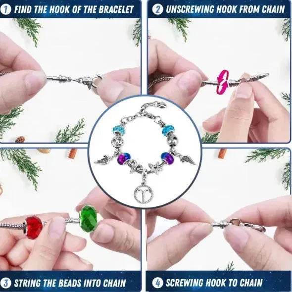 Advent Calendar 2024 Girls Zodiac Constellation Bracelet Making Kit, 24 Days Countdown Christmas Advent Calendar With 2 Sets DIY Bracelets, Horoscope Gifts For Girls TeensAge 5-18 - Velora