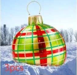 Christmas Ornament Holly Ball Outdoor Tree Decoration Christmas Balls for Yards - Velora