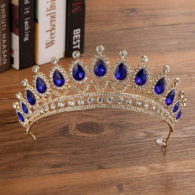 Bridal Crown Wedding Alloy Diamond Crown Fashion Elegant Headdress - Velora