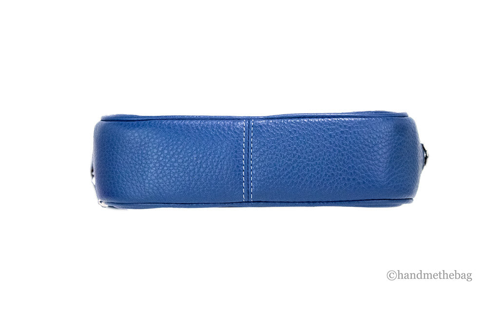 Coach Jamie Mini Optical Illusion Blue Leather Clutch