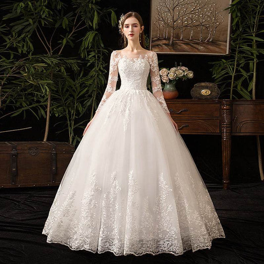 Primary Wedding Dress Long Sleeve French Style - Velora