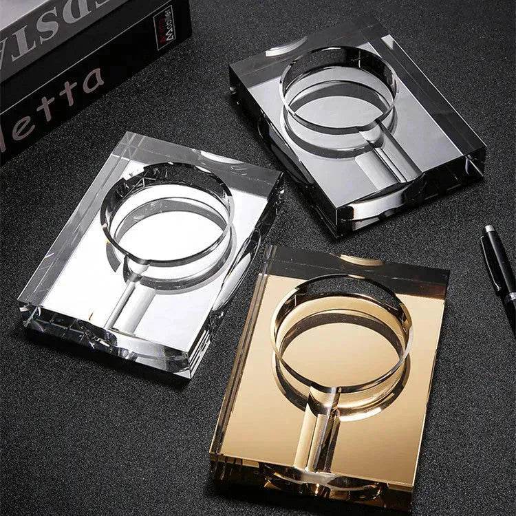 Luxury Crystal Glass Ashtray - Velora