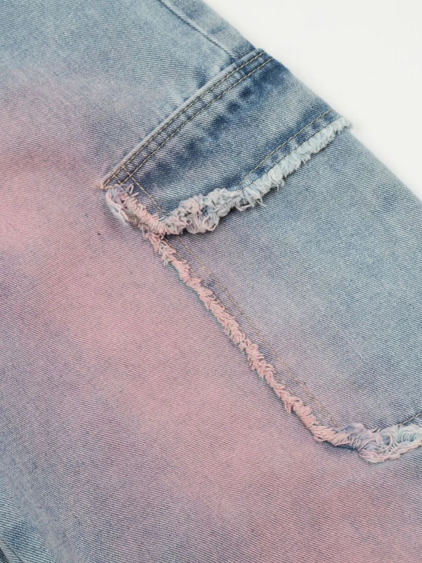 Men's Tie-Dye Cargo Denim Jeans - Velora