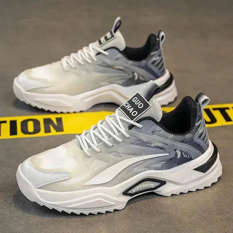 Lace-up Dad Shoes Fashion Thick-soled Sports Shoes Casual Breathable Sneakers For Men - Velora