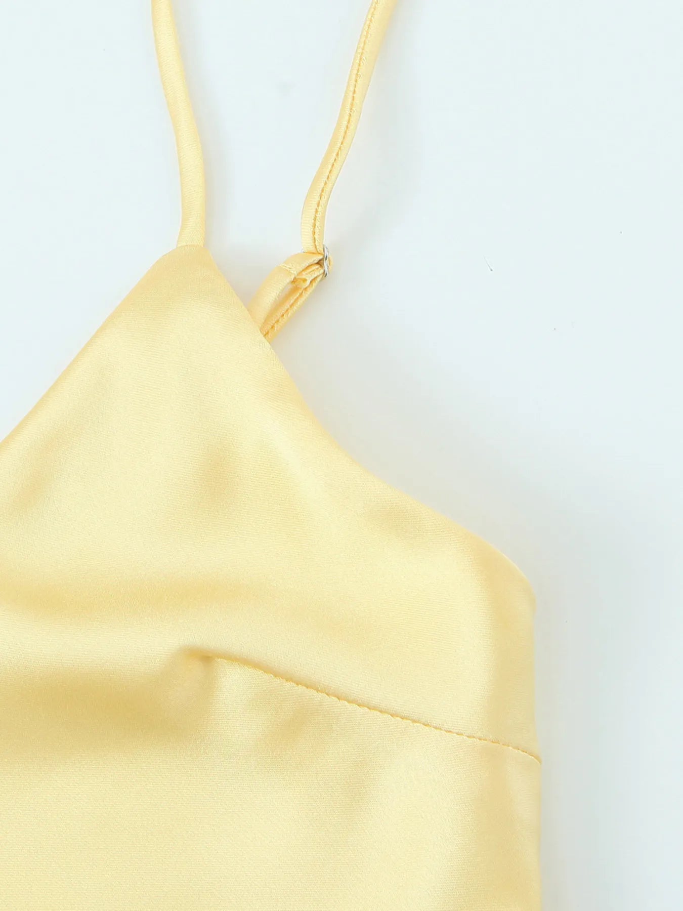 Satin V-Neck Cami Dress - Velora