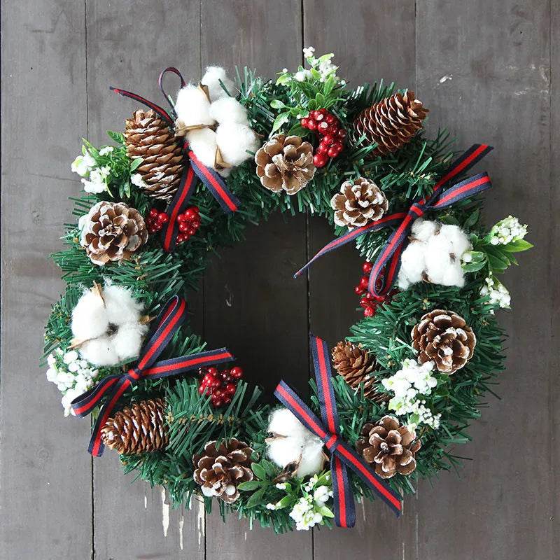 Creative Christmas Door Wreath Christmas Decoration Artificial Garland Wreaths For Car Home Window Wall Decoration - Velora