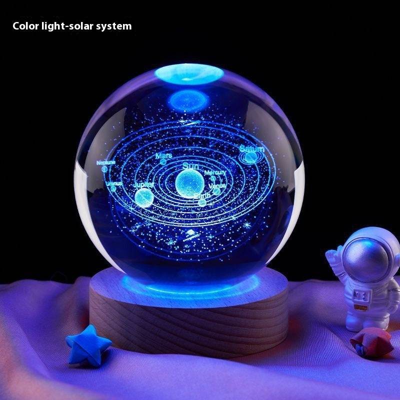Moon Small Night Lamp Decoration Creative Crystal Ball - Velora