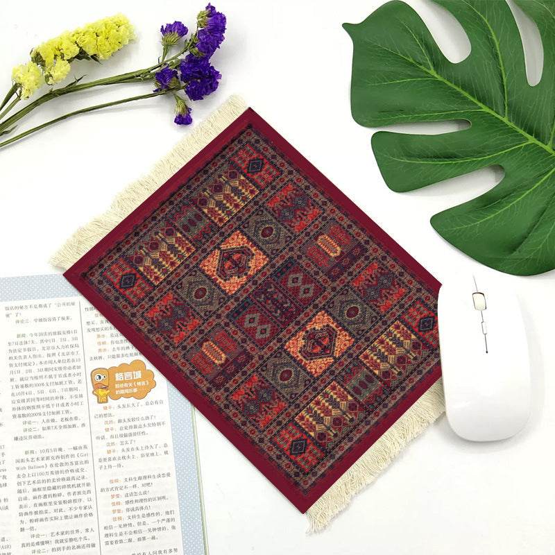 Office mouse pad, Suede fringe mouse pad Hot rubber Bohemian style - Velora