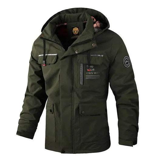 Men's Assault Jacket Spring And Autumn Thin Single Layer Waterproof Windbreaker Outdoor Sports Cargo Coat - Velora