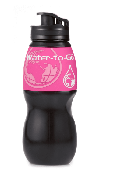 WatertoGo 75cL Water Purification Filter Bottle Removes Contaminants by 99.9% - Velora
