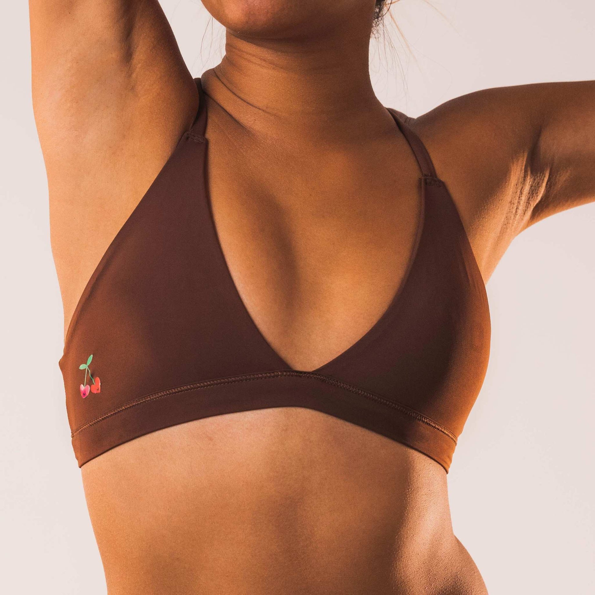 Cheeky Cherry Ultra Smooth Triangle Bralette Swimwear - Velora Luxury Fashion