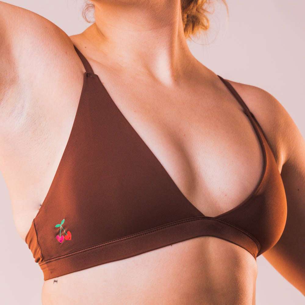 Cheeky Cherry Ultra Smooth Triangle Bralette Swimwear www.Shopthatapp.com