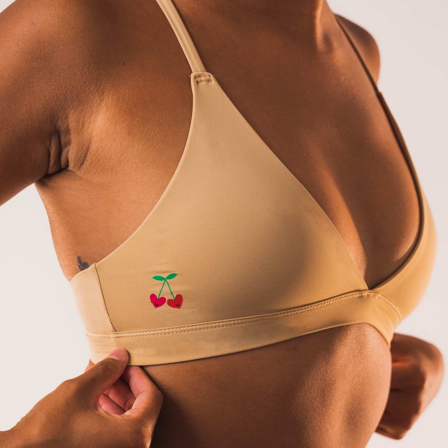 Cheeky Cherry Ultra Smooth Triangle Bralette Swimwear www.Shopthatapp.com