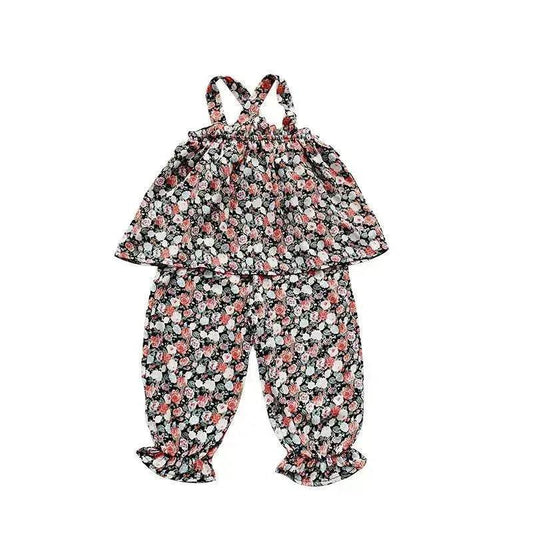 Chiffon vest trousers children's clothing summer new Baby Girl Cloth set - Velora