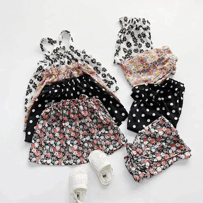 Chiffon vest trousers children's clothing summer new Baby Girl Cloth set - Velora