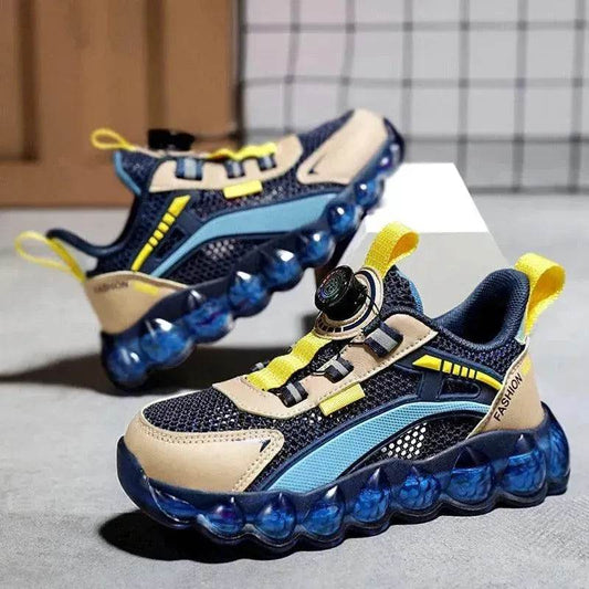 Children's Sports Rotating Buckle Single Mesh Shoes - Velora