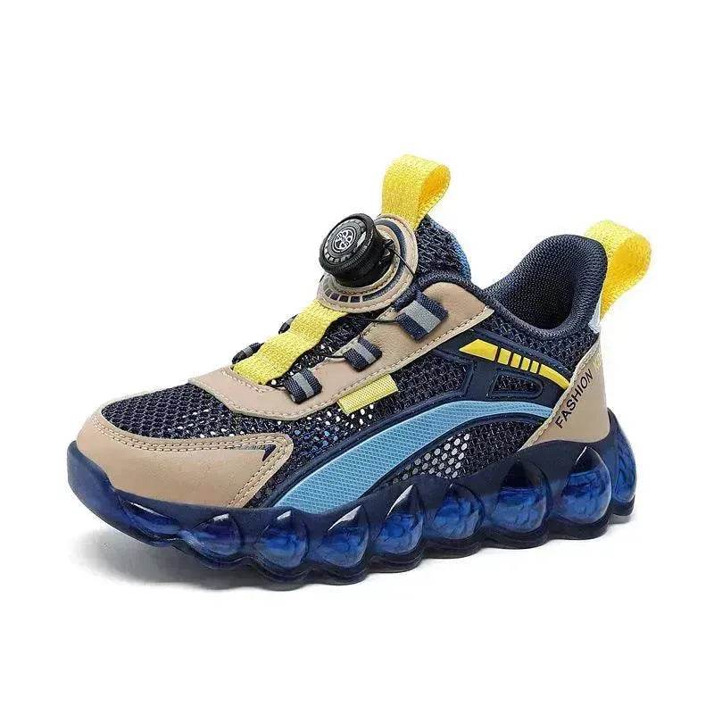 Children's Sports Rotating Buckle Single Mesh Shoes - Velora