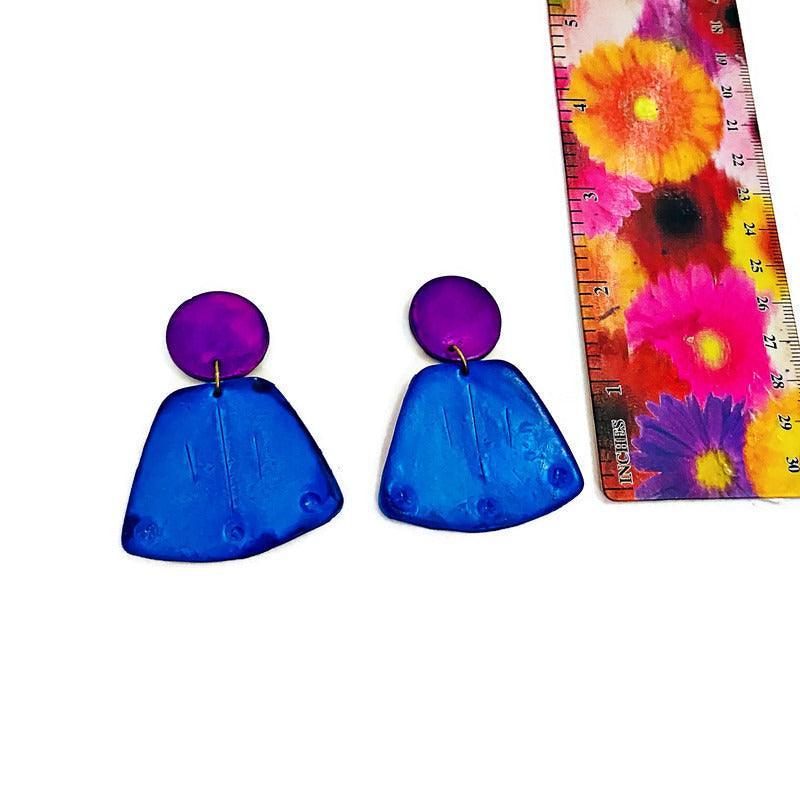 Chunky Art Deco Jewelry Set in Black, Blue Purple - Velora Luxury Fashion