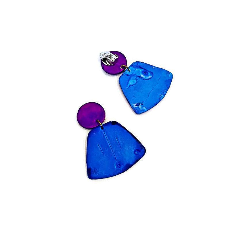 Chunky Art Deco Jewelry Set in Black, Blue Purple - Velora Luxury Fashion