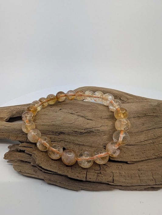 Citrine Bracelet – 8mm Polished Beads
