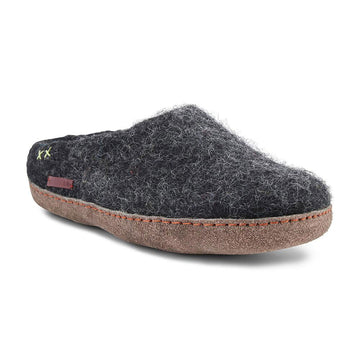 Classic Slipper - Black with Leather - Velora Luxury Fashion