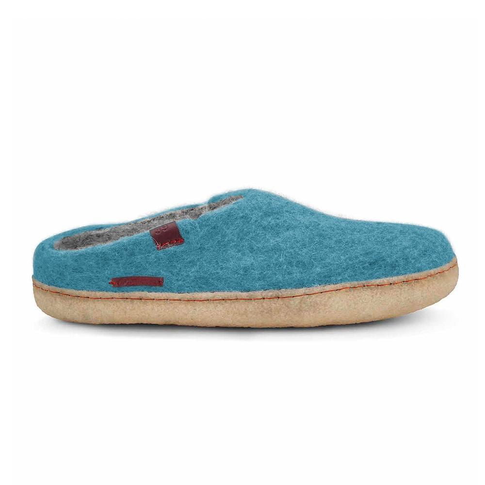 Classic Slipper - Light Blue with Rubber - Velora Luxury Fashion