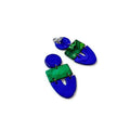Clay Collar Statement Necklace Painted Green Blue - Velora Luxury Fashion