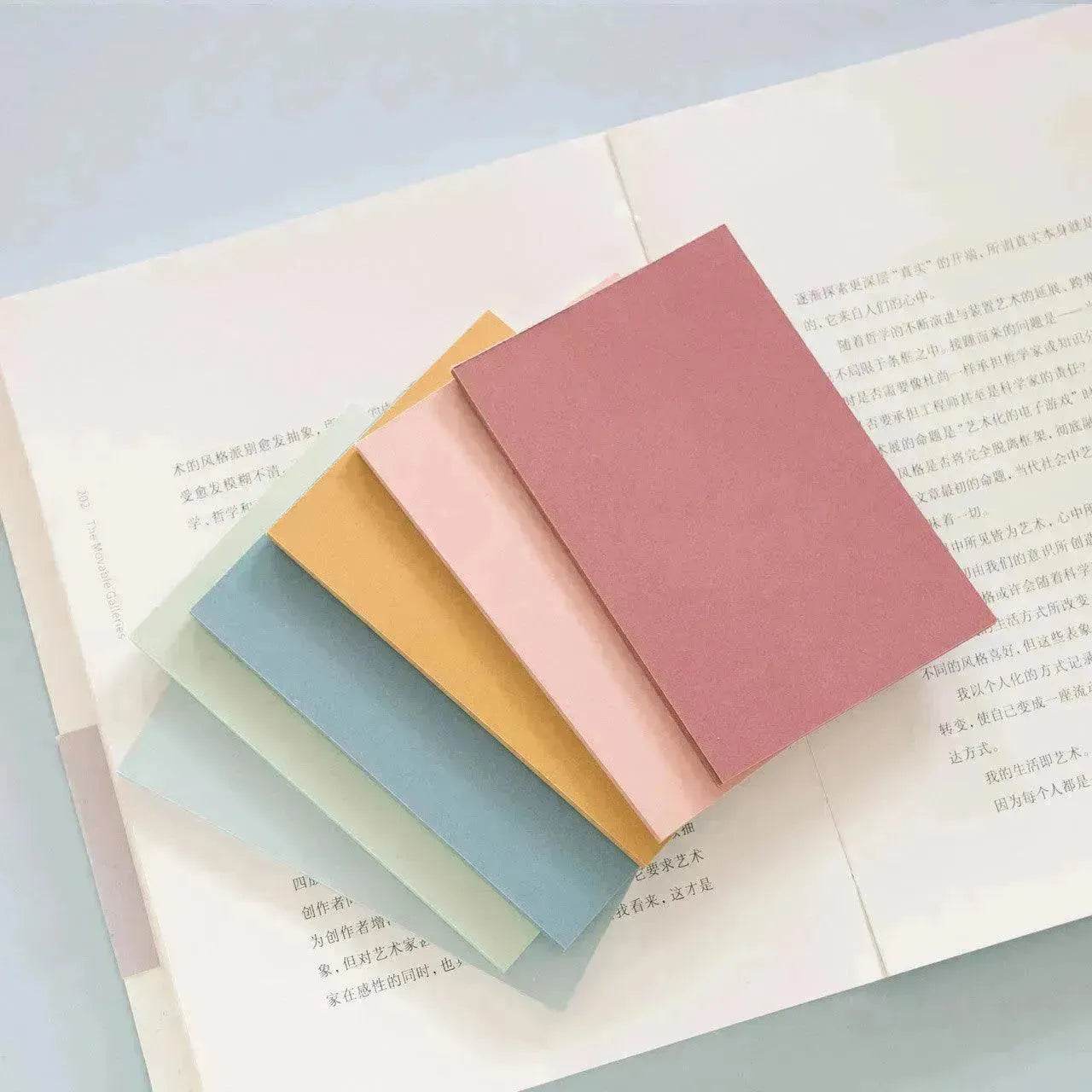 Color Post-it Notes Creative Note Paper Self-adhesive Stickers Strip Marker Net Red Large - Velora