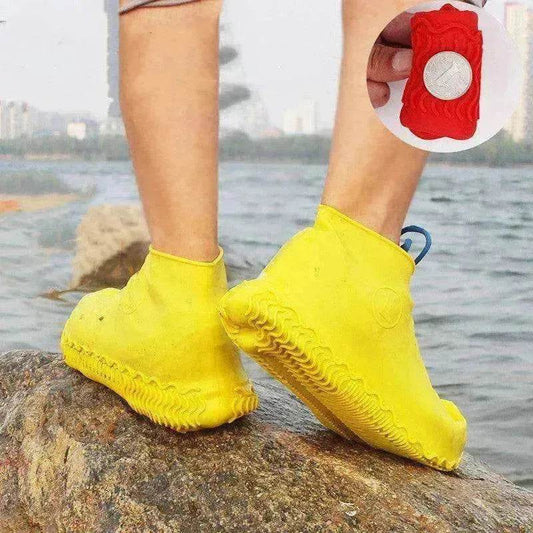 colorful Portable Silicone Waterproof Non-slip Shoe Cover - Velora