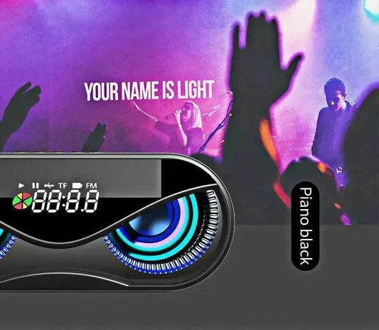 Colorful lights, dual speakers, digital buttons, song, Bluetooth speaker - Velora