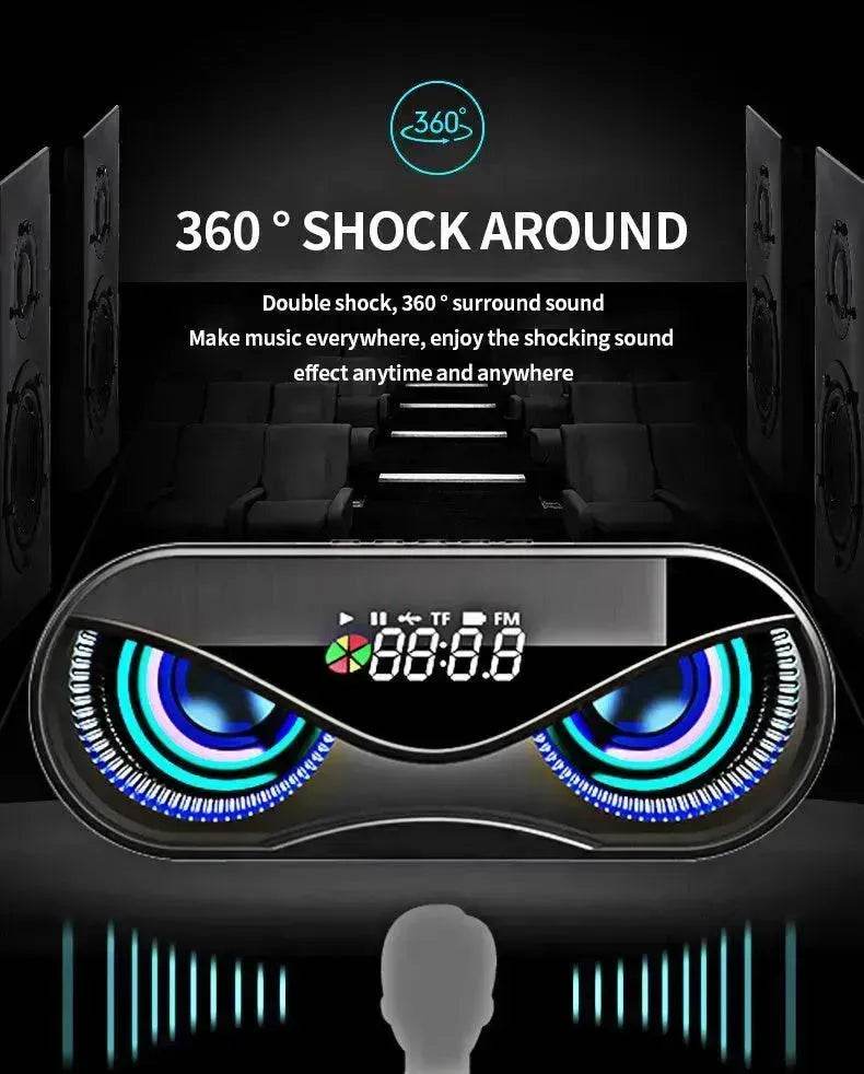 Colorful lights, dual speakers, digital buttons, song, Bluetooth speaker - Velora