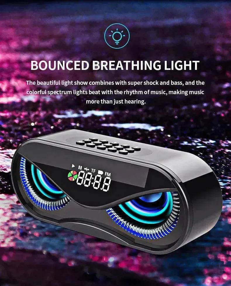 Colorful lights, dual speakers, digital buttons, song, Bluetooth speaker - Velora