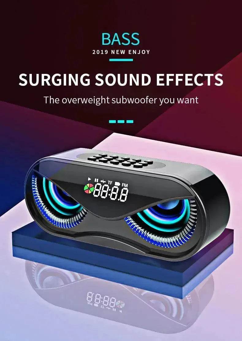 Colorful lights, dual speakers, digital buttons, song, Bluetooth speaker - Velora