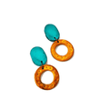 Colorful Linked Circle Statement Necklace Handmade from Clay & Hand Painted - Velora Luxury Fashion