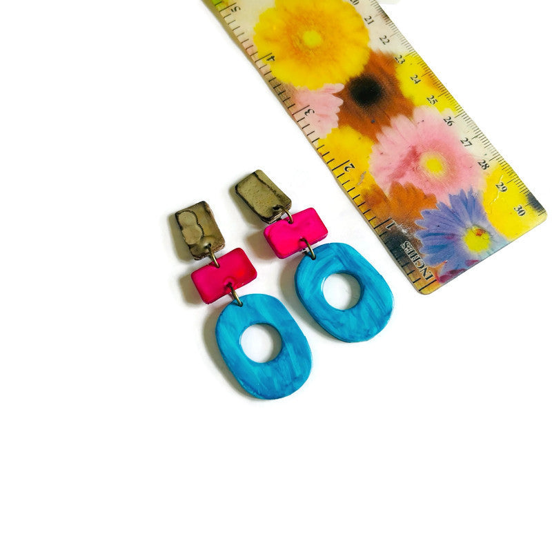 Colorful Geometric Necklace Handmade - Velora Luxury Fashion